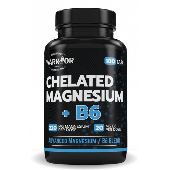 Chelated Magnesium+B6 - 100 tab - WARRIOR
