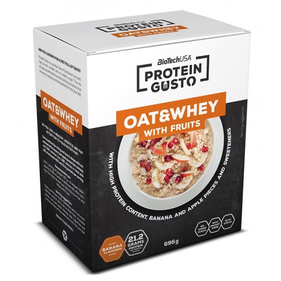 Protein Gusto - Oat & Whey with Fruits 696 g - BIOTECH USA